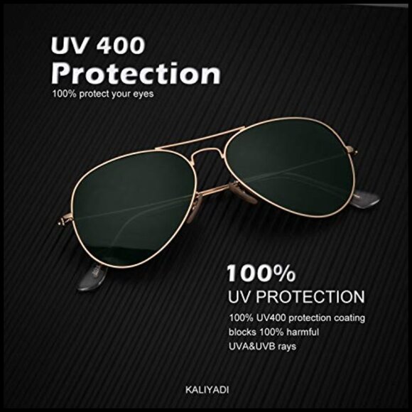 Polarized Aviator Sunglasses with UV Blocking Metal Frame main image 4